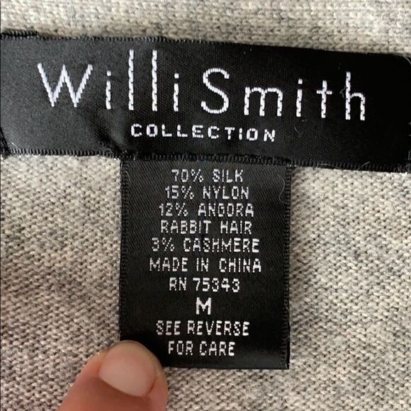 Willi Smith silk angora blend cardigan. Medium - Picture 3 of 4